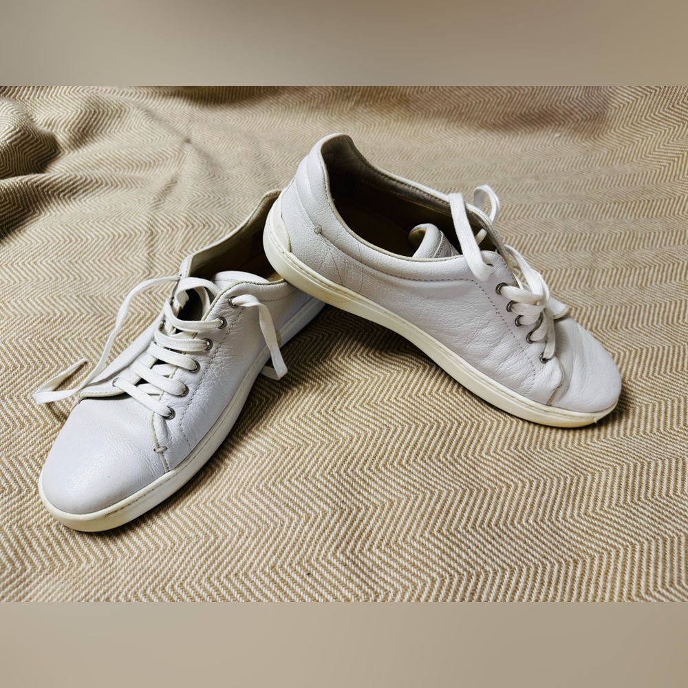 Rag & Bone Leather Kent Lace Up Lows Size 7.5 / 37.5 White Classic Minimalist